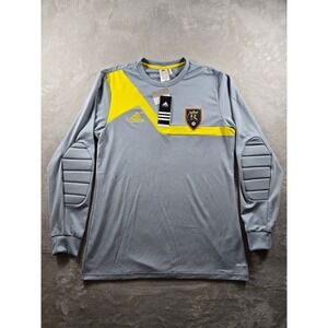 New Adidas Real Salt Lake Padded Goalie Jersey M Long Sleeve Soccer 2013 *Read